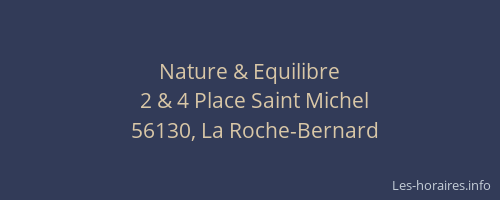 Nature & Equilibre