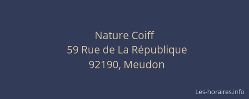 Nature Coiff