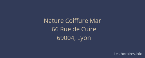 Nature Coiffure Mar