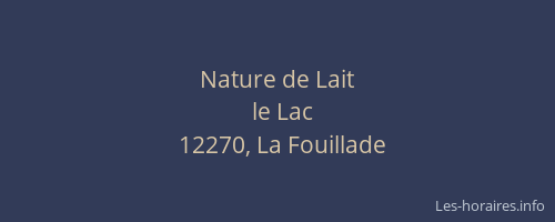 Nature de Lait