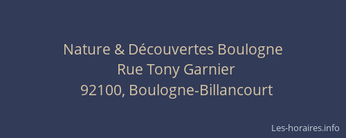 Nature & Découvertes Boulogne