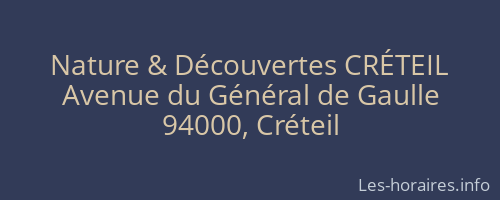Nature & Découvertes CRÉTEIL