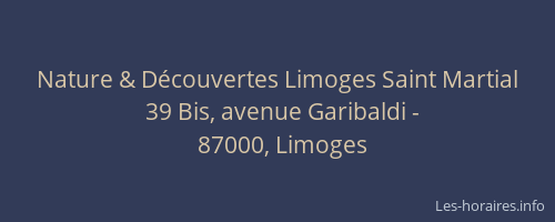 Nature & Découvertes Limoges Saint Martial