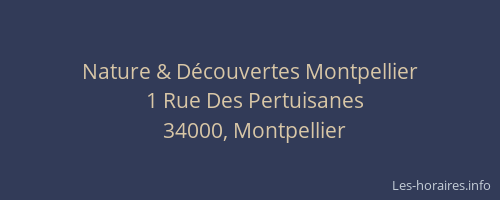Nature & Découvertes Montpellier