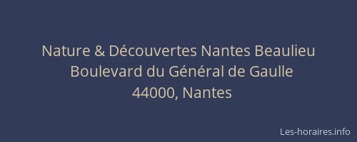 Nature & Découvertes Nantes Beaulieu