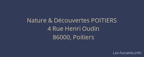 Nature & Découvertes POITIERS
