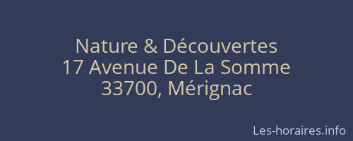 Nature & Découvertes