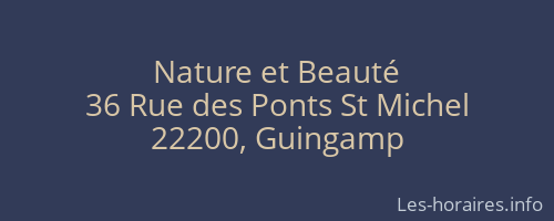 Nature et Beauté