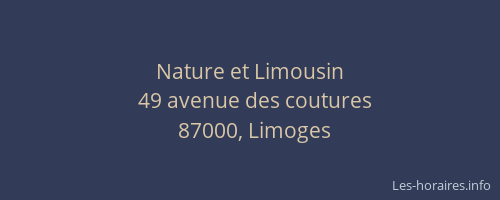 Nature et Limousin