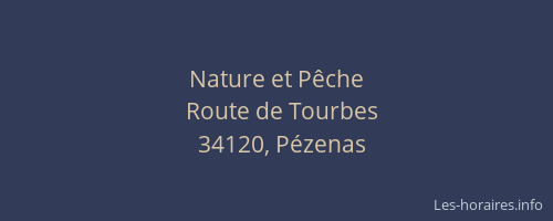 Nature et Pêche