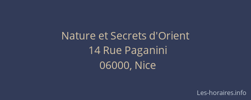 Nature et Secrets d'Orient