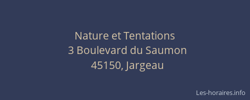 Nature et Tentations