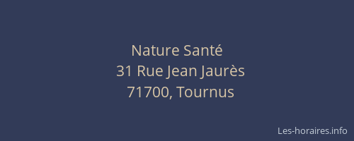 Nature Sant&eacute;