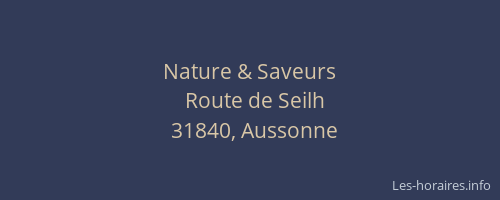 Nature & Saveurs