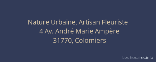 Nature Urbaine, Artisan Fleuriste