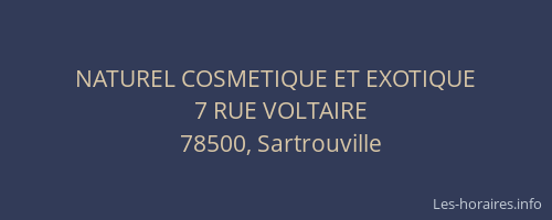NATUREL COSMETIQUE ET EXOTIQUE