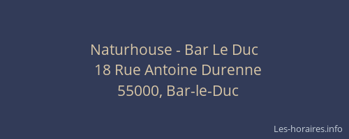 Naturhouse - Bar Le Duc