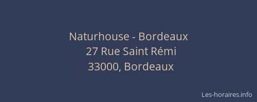 Naturhouse - Bordeaux