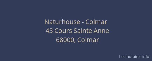 Naturhouse - Colmar