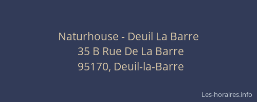 Naturhouse - Deuil La Barre