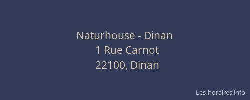 Naturhouse - Dinan