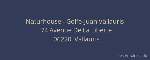 Naturhouse - Golfe-Juan Vallauris