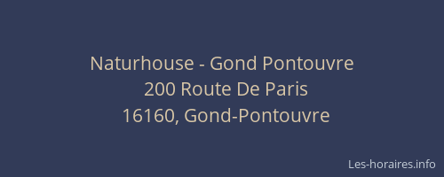 Naturhouse - Gond Pontouvre