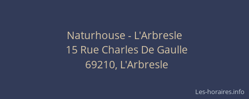 Naturhouse - L'Arbresle