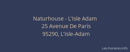 Naturhouse - L'Isle Adam