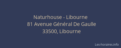 Naturhouse - Libourne