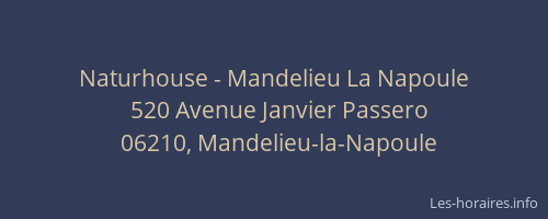 Naturhouse - Mandelieu La Napoule