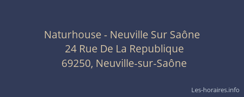 Naturhouse - Neuville Sur Saône