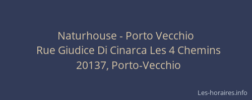 Naturhouse - Porto Vecchio