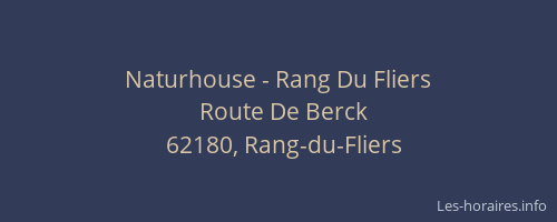 Naturhouse - Rang Du Fliers