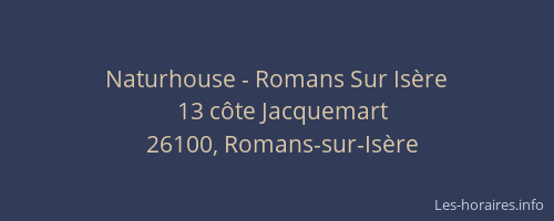 Naturhouse - Romans Sur Isère