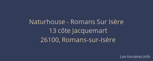 Naturhouse - Romans Sur Is&egrave;re