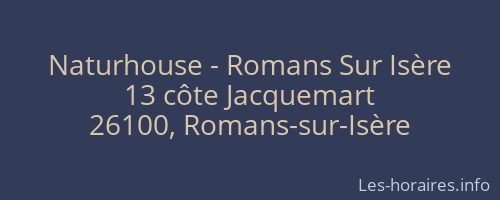 Naturhouse - Romans Sur Isère