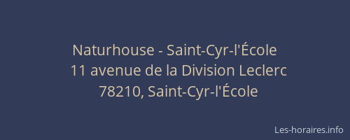Naturhouse - Saint-Cyr-l'École