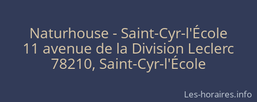 Naturhouse - Saint-Cyr-l'École
