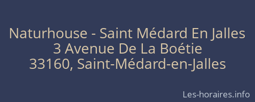 Naturhouse - Saint Médard En Jalles
