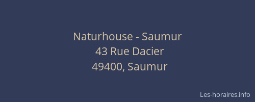 Naturhouse - Saumur