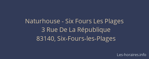 Naturhouse - Six Fours Les Plages