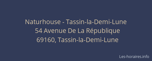 Naturhouse - Tassin-la-Demi-Lune