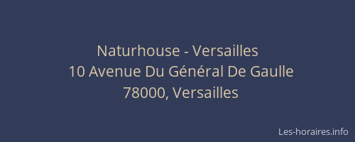 Naturhouse - Versailles