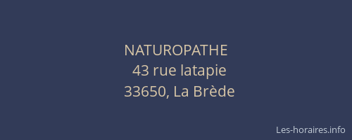 NATUROPATHE