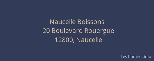 Naucelle Boissons