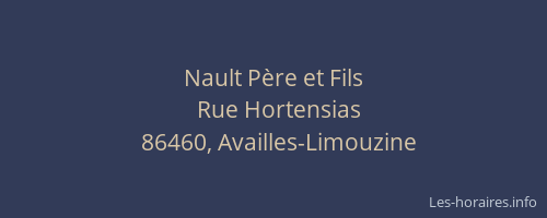 Nault P&egrave;re et Fils