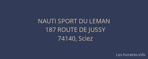 NAUTI SPORT DU LEMAN