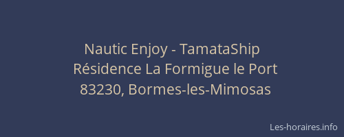 Nautic Enjoy - TamataShip