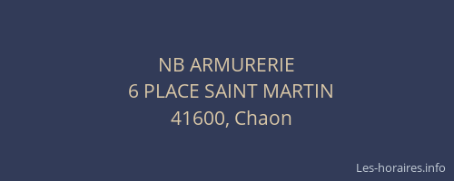 NB ARMURERIE